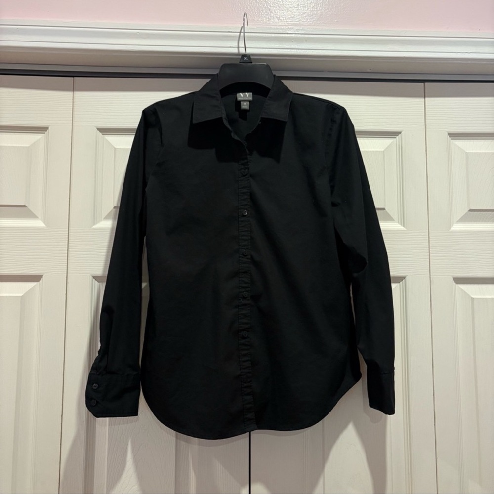 BLACK BUTTON UP LONG SLEEVE